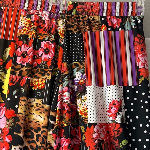 Attitudes by Renee Red and Pink Boxy Button Down Blouse - Picture 14 of 16